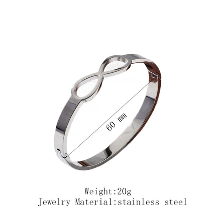 Polished Geometric Bangle For Women In 304 Stainless Steel Featuring 18K Real Gold Plated PVD Coating