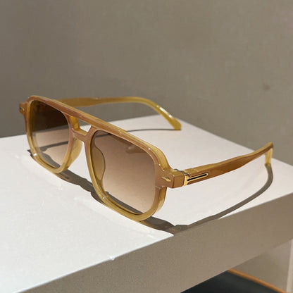 Unisex Square Full Frame Sunglasses With PC Lens Material In Black For Spring And Summer