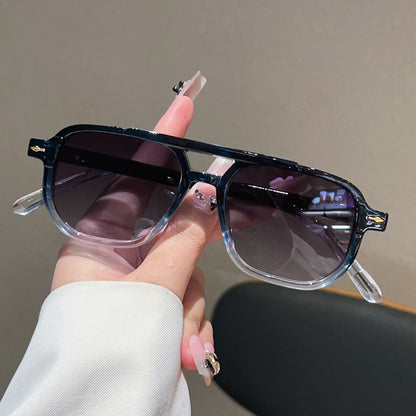 Unisex Square Full Frame Sunglasses With PC Lens Material In Black For Spring And Summer