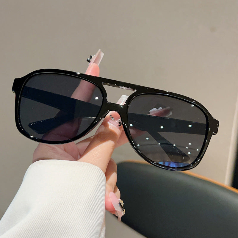 Unisex Square Full Frame Sunglasses With PC Lens Material In Leopard Print For Spring