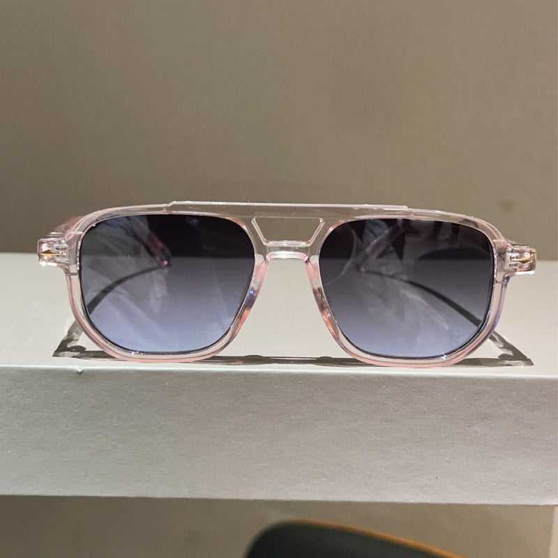 Unisex Square Full Frame Sunglasses With PC Lens Material In Black For Spring And Summer