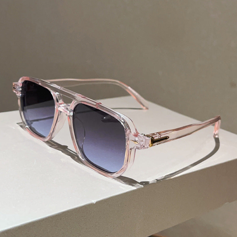 Unisex Square Full Frame Sunglasses With PC Lens Material In Black For Spring And Summer