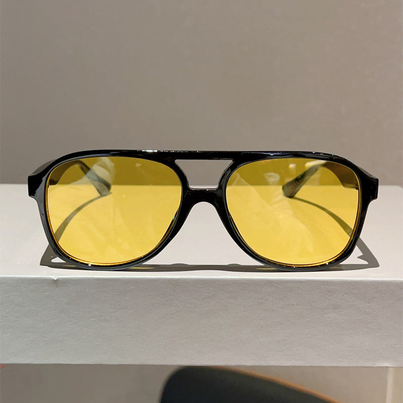 Unisex Square Full Frame Sunglasses With PC Lens Material In Leopard Print For Spring