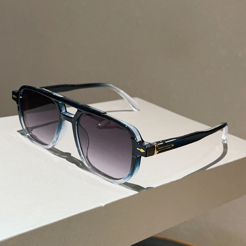 Unisex Square Full Frame Sunglasses With PC Lens Material In Black For Spring And Summer