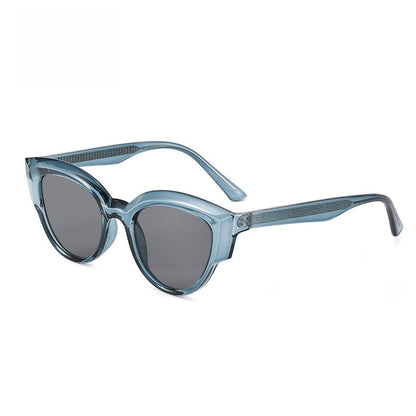 Unisex Cat Eye Full Frame Sunglasses With PC Lens Material In Black, Perfect For Spring