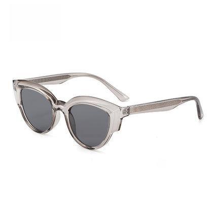 Unisex Cat Eye Full Frame Sunglasses With PC Lens Material In Black, Perfect For Spring