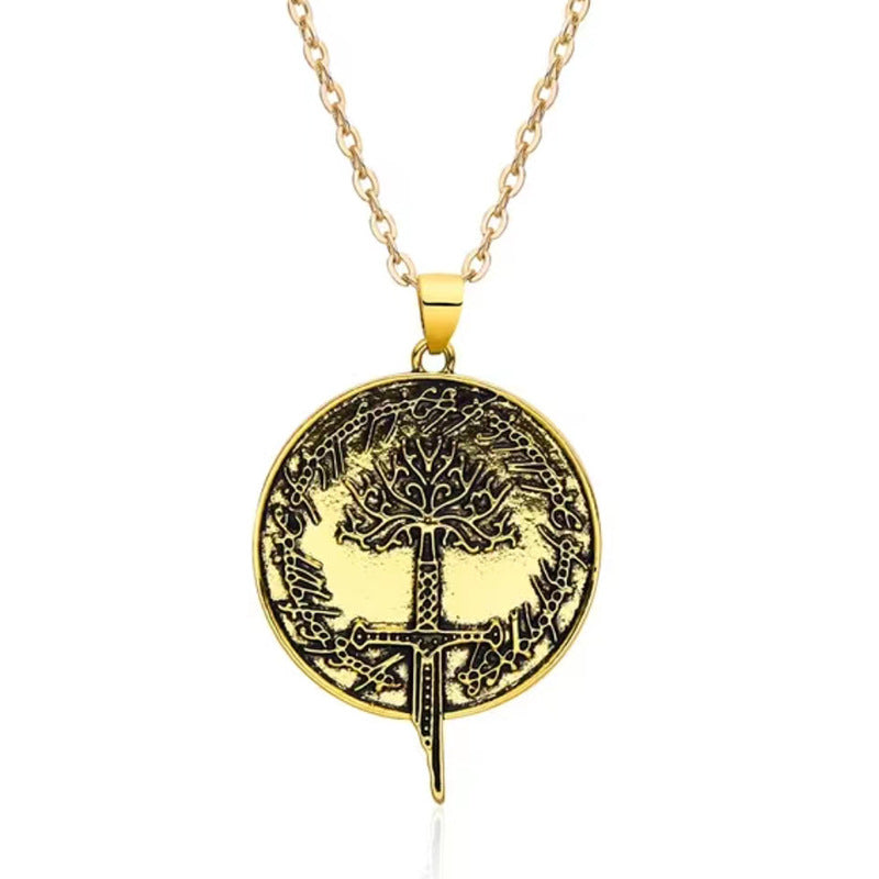 Geometric Punk Metal Necklace For Unisex Featuring Electroplated Finish