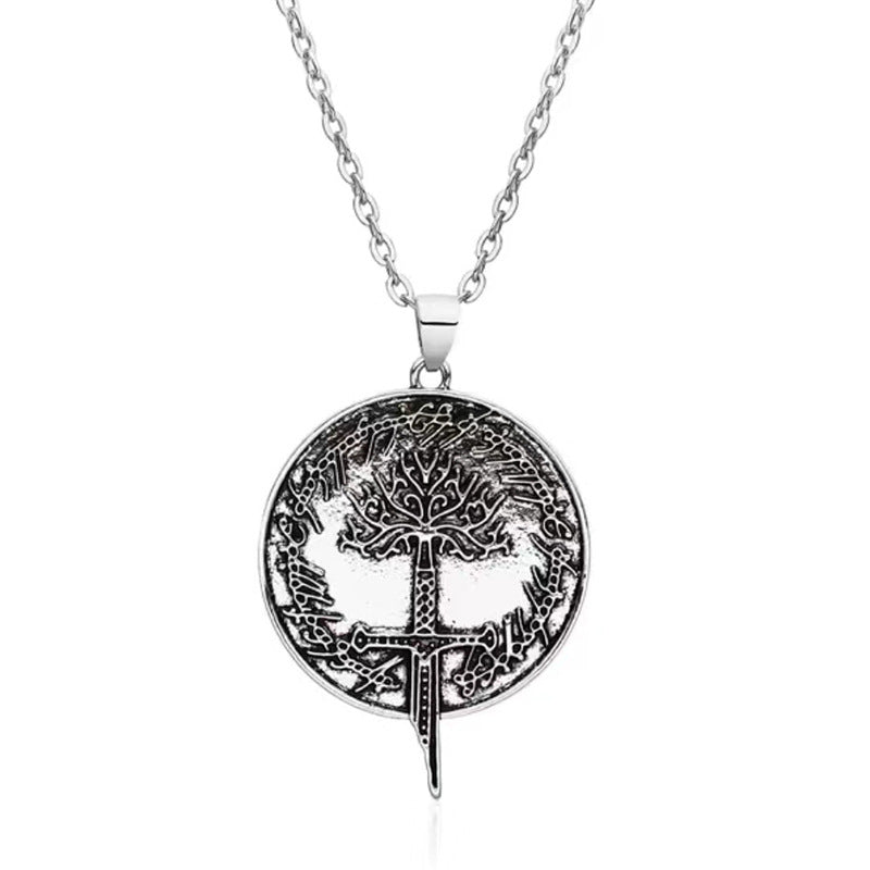 Geometric Punk Metal Necklace For Unisex Featuring Electroplated Finish