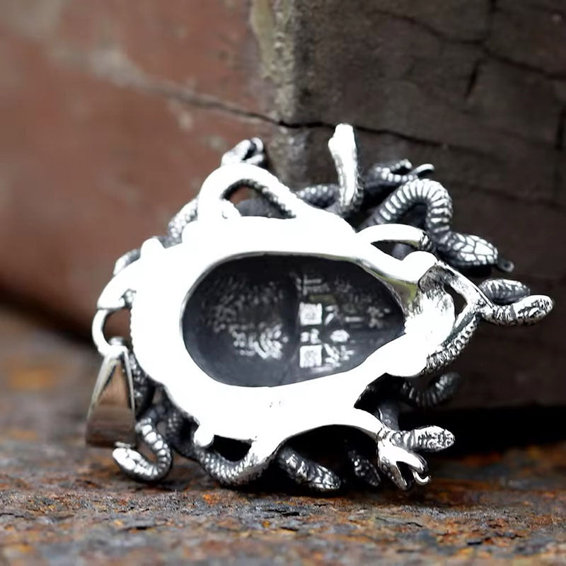 Gothic Snake Pendant Necklace For Unisex Featuring Electroplated Zinc Alloy With Twisted Rope Chain
