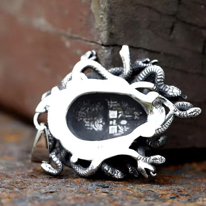 Gothic Snake Pendant Necklace For Unisex Featuring Electroplated Zinc Alloy With Twisted Rope Chain