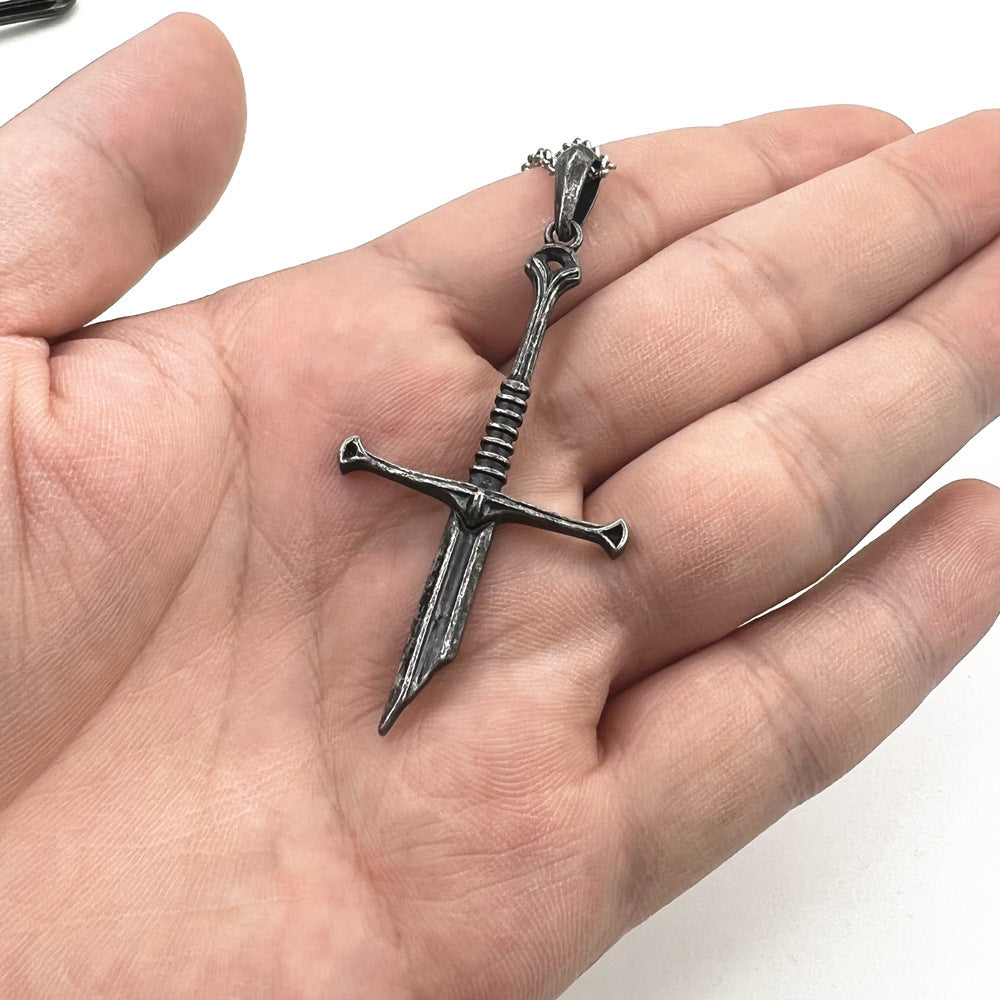Geometric Punk Metal Necklace For Unisex Featuring Electroplated Finish
