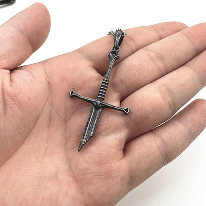 Geometric Punk Metal Necklace For Unisex Featuring Electroplated Finish