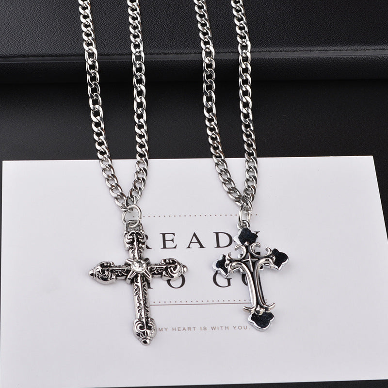 Cross Necklace For Unisex Featuring Electroplated Titanium Steel Material