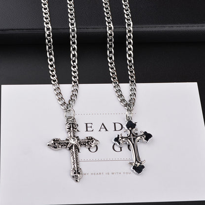 Cross Necklace For Unisex Featuring Electroplated Titanium Steel Material