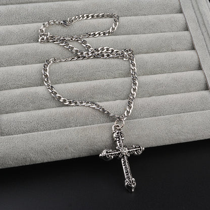Cross Necklace For Unisex Featuring Electroplated Titanium Steel Material