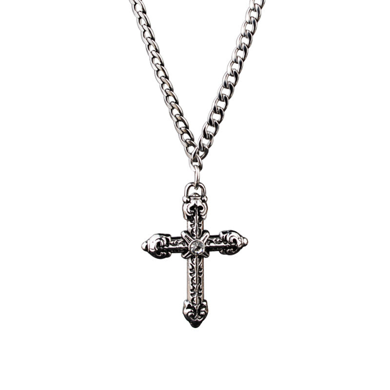 Cross Necklace For Unisex Featuring Electroplated Titanium Steel Material