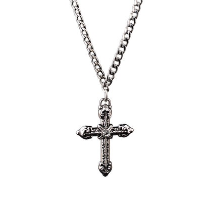 Cross Necklace For Unisex Featuring Electroplated Titanium Steel Material