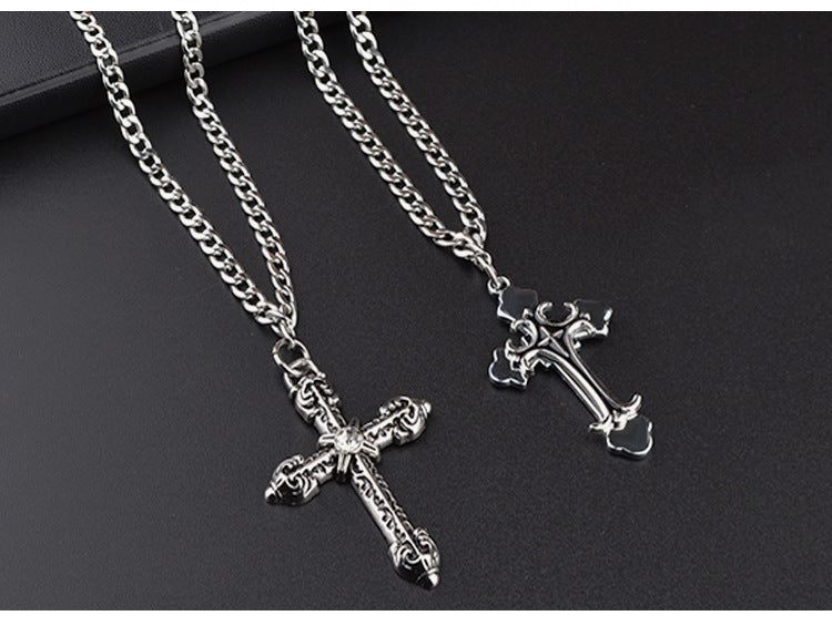 Cross Necklace For Unisex Featuring Electroplated Titanium Steel Material