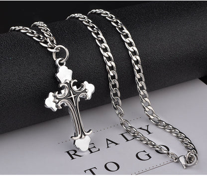 Cross Necklace For Unisex Featuring Electroplated Titanium Steel Material