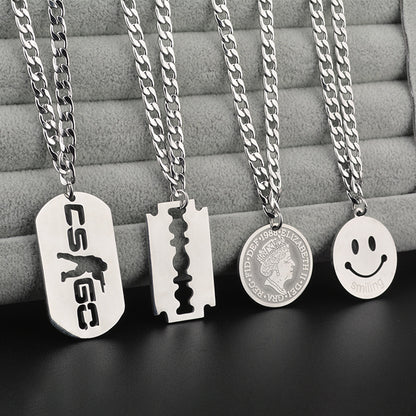 Cross Necklace For Unisex Featuring Electroplated Titanium Steel Material