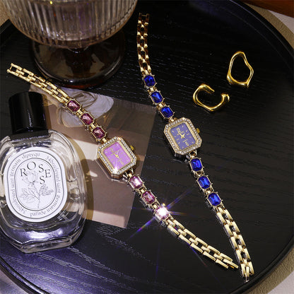 Women's Quartz Watch With Stainless Steel Strap And Jewelry Buckle, Featuring Ordinary Glass Mirror And Pointer Display