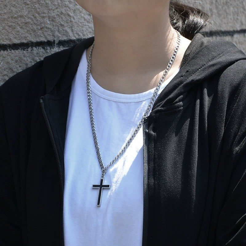 Cross Necklace For Unisex Featuring Electroplated Titanium Steel Material