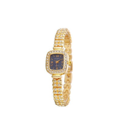 Women's Quartz Watch With Stainless Steel Strap And Buckle, Featuring Tempered Glass Mirror And Pointer Display