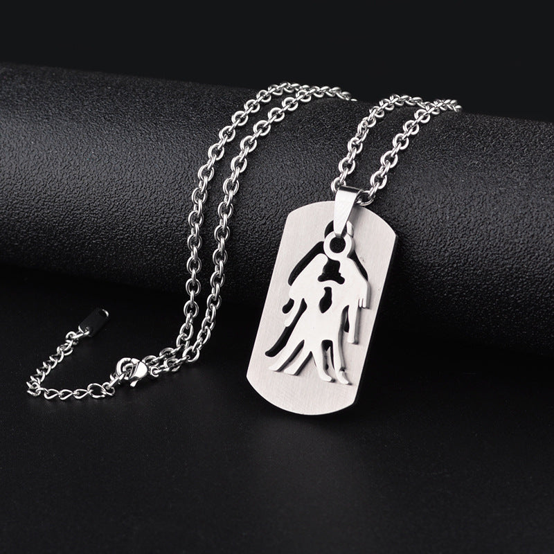 Aries Necklace For Unisex Featuring Hip-Hop Style Made Of Durable Titanium Steel With Snake Chain