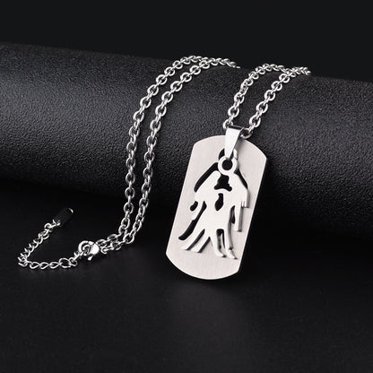 Aries Necklace For Unisex Featuring Hip-Hop Style Made Of Durable Titanium Steel With Snake Chain