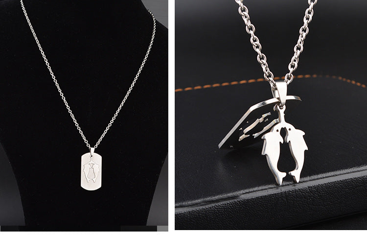 Aries Necklace For Unisex Featuring Hip-Hop Style Made Of Durable Titanium Steel With Snake Chain