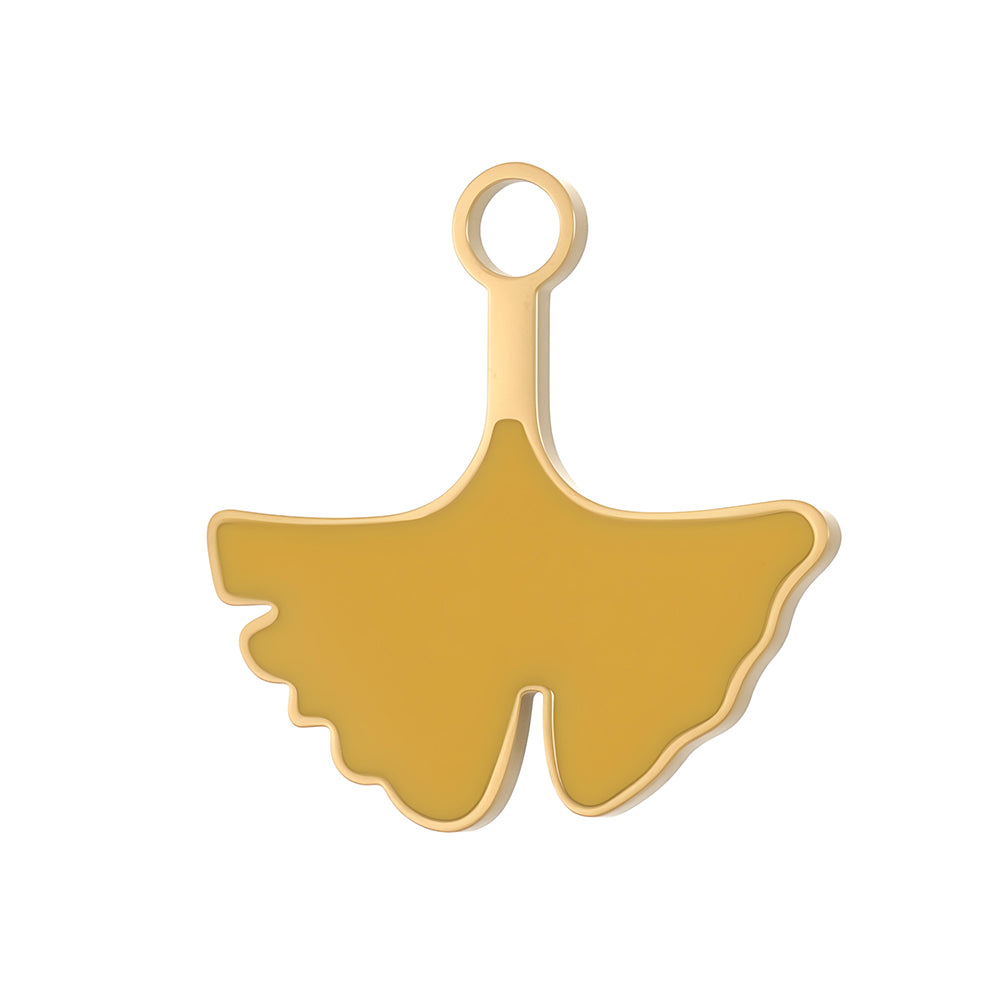 Lips Pendant In 304 Stainless Steel With 14K Real Gold Plated PVD Coating 0.03µm Thickness Featuring Enamel Process, 1 Piece