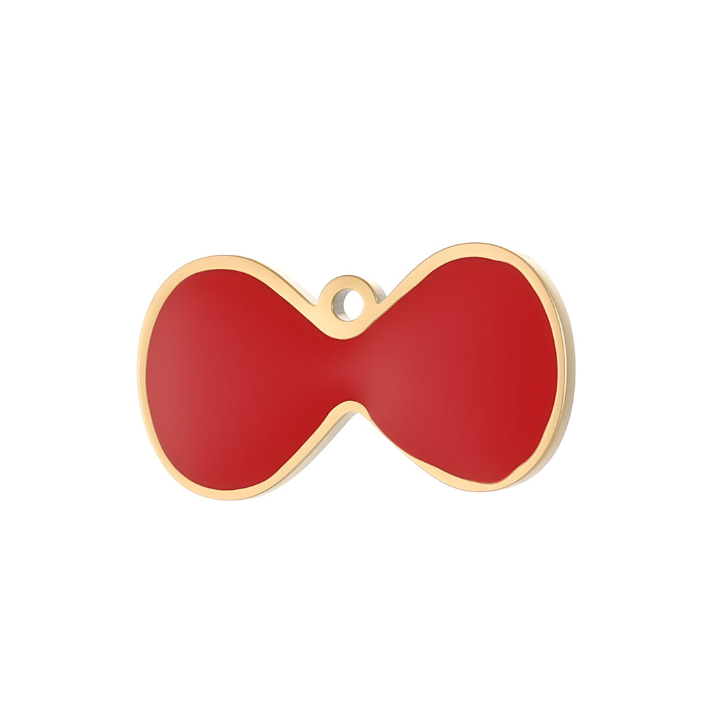 Lips Pendant In 304 Stainless Steel With 14K Real Gold Plated PVD Coating 0.03µm Thickness Featuring Enamel Process, 1 Piece