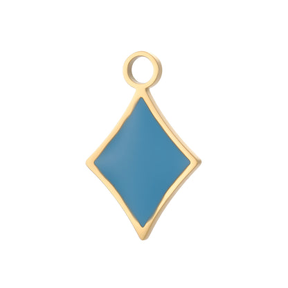 Lips Pendant In 304 Stainless Steel With 14K Real Gold Plated PVD Coating 0.03µm Thickness Featuring Enamel Process, 1 Piece