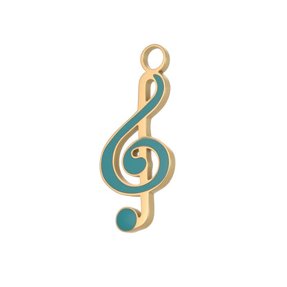 Lips Pendant In 304 Stainless Steel With 14K Real Gold Plated PVD Coating 0.03µm Thickness Featuring Enamel Process, 1 Piece