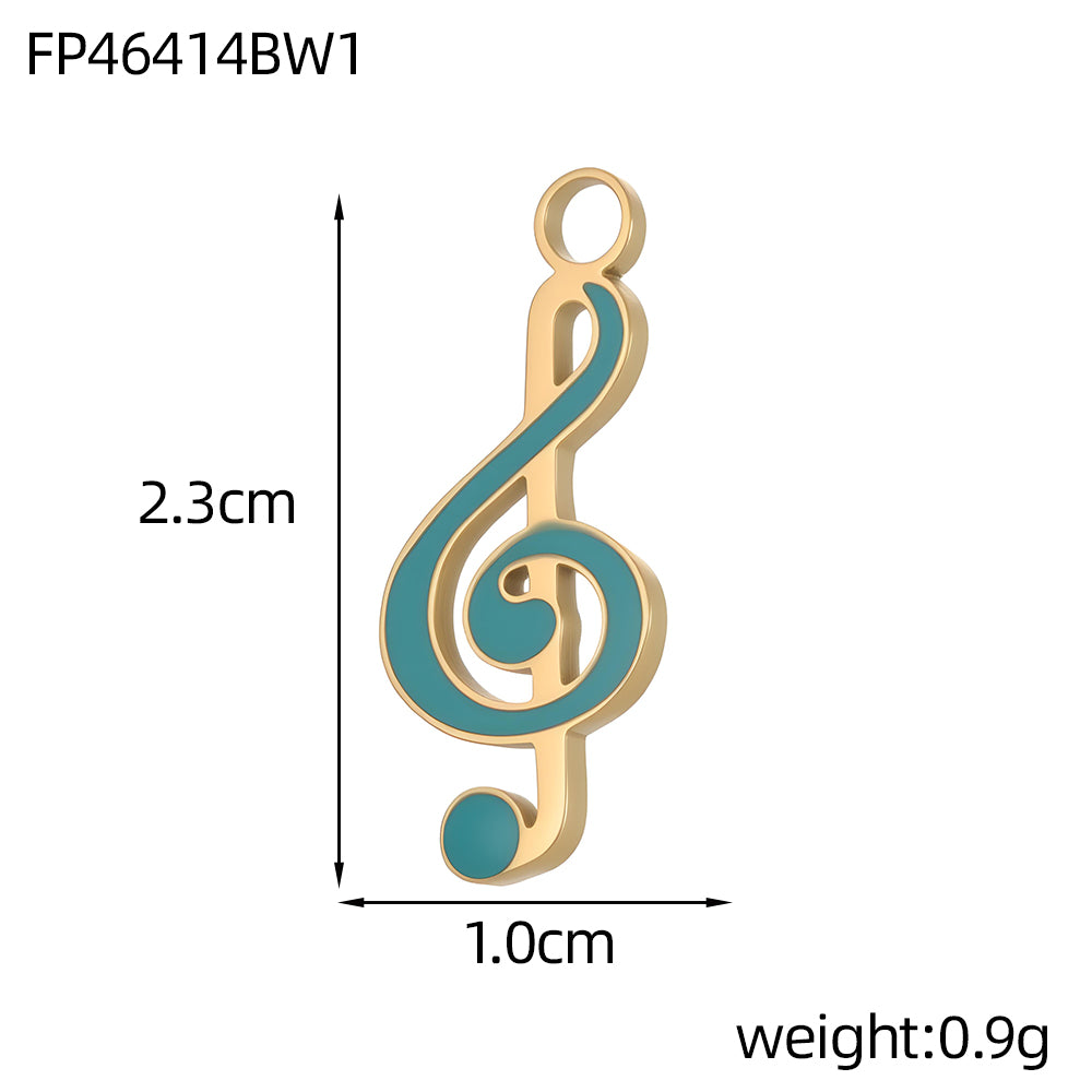 Lips Pendant In 304 Stainless Steel With 14K Real Gold Plated PVD Coating 0.03µm Thickness Featuring Enamel Process, 1 Piece