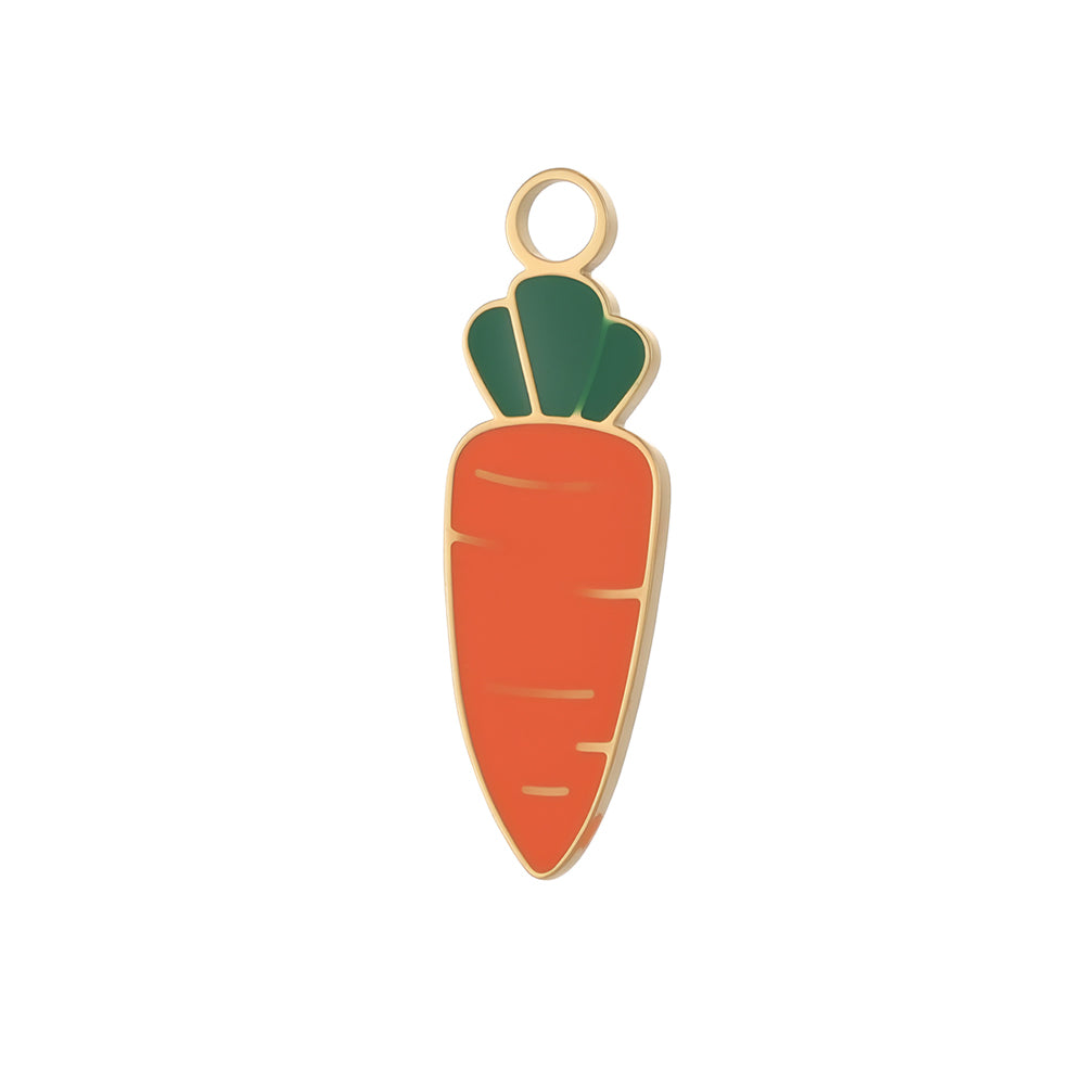Lips Pendant In 304 Stainless Steel With 14K Real Gold Plated PVD Coating 0.03µm Thickness Featuring Enamel Process, 1 Piece
