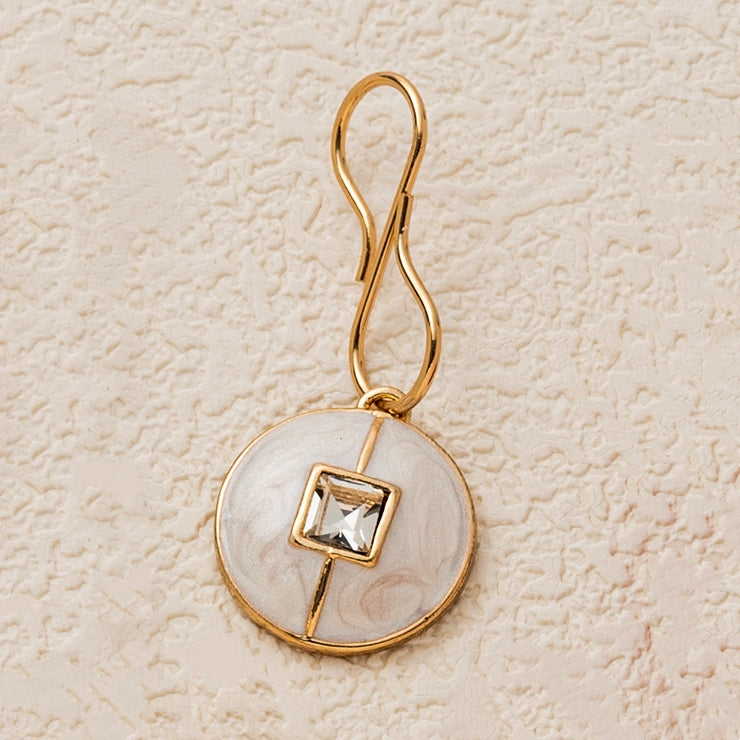 Flowers Pendant For Jewelry Making, 27x23mm Copper Base With Golden Electroplating And Zircon Inlay, 1 Piece