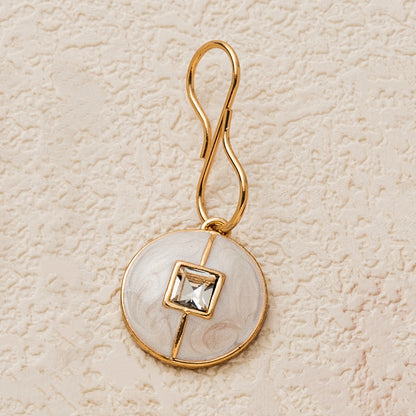 Flowers Pendant For Jewelry Making, 27x23mm Copper Base With Golden Electroplating And Zircon Inlay, 1 Piece