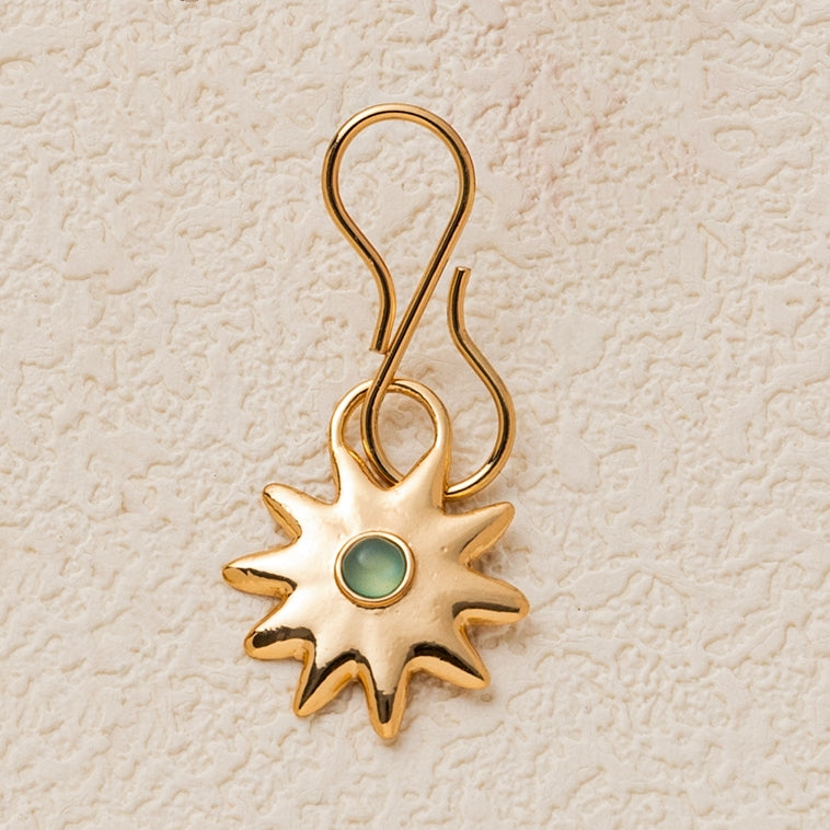 Flowers Pendant For Jewelry Making, 27x23mm Copper Base With Golden Electroplating And Zircon Inlay, 1 Piece