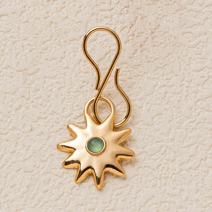 Flowers Pendant For Jewelry Making, 27x23mm Copper Base With Golden Electroplating And Zircon Inlay, 1 Piece