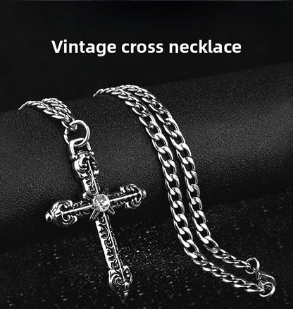 Cross Necklace For Unisex Featuring Electroplated Titanium Steel Material