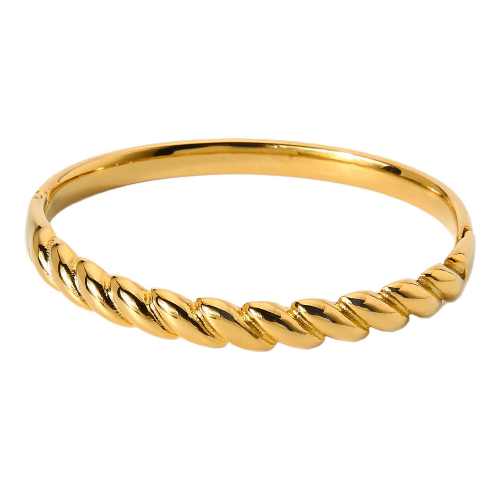 For Women Waterproof Non Tarnish Bangle Featuring 18K Real Gold Plated Electroplated Finish In Golden
