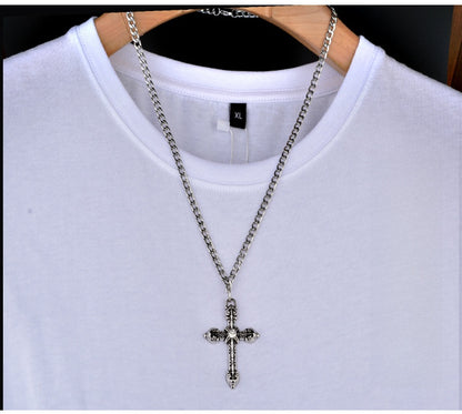 Cross Necklace For Unisex Featuring Electroplated Titanium Steel Material