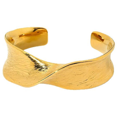 Round Bangle For Women Featuring 18K Real Gold Plated Finish With Sparkling Rhinestones In Golden Tone