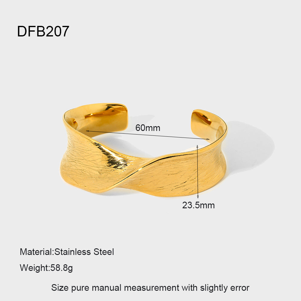 Round Bangle For Women Featuring 18K Real Gold Plated Finish With Sparkling Rhinestones In Golden Tone