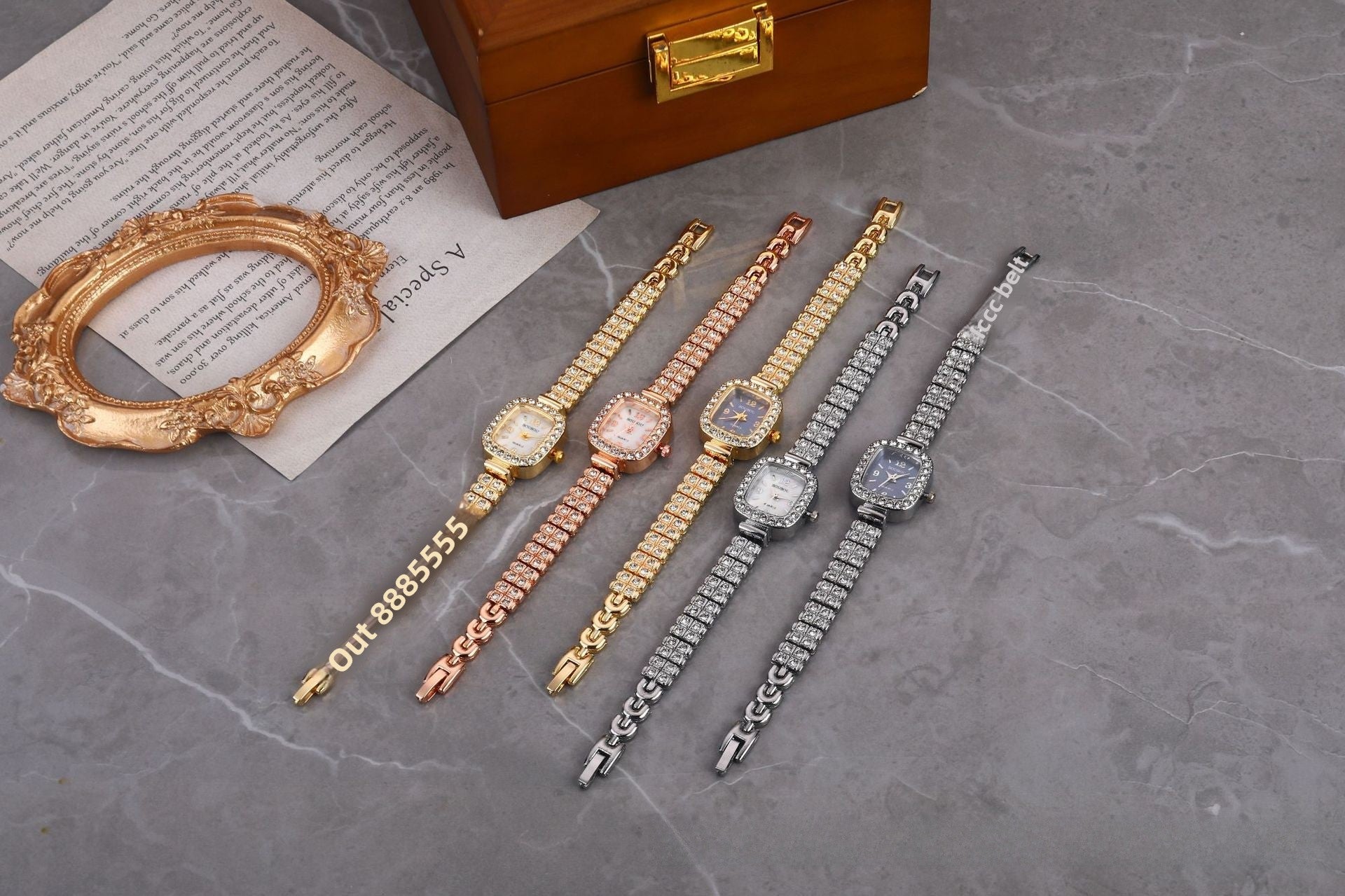 Women's Quartz Watch With Stainless Steel Strap And Buckle, Featuring Tempered Glass Mirror And Pointer Display