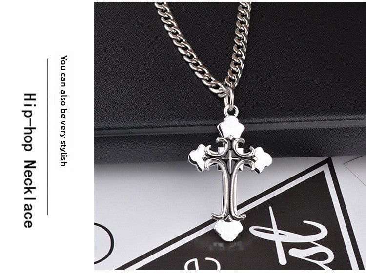 Cross Necklace For Unisex Featuring Electroplated Titanium Steel Material