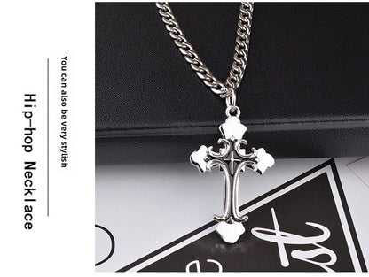 Cross Necklace For Unisex Featuring Electroplated Titanium Steel Material