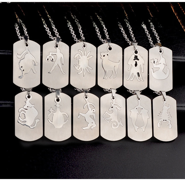 Aries Necklace For Unisex Featuring Hip-Hop Style Made Of Durable Titanium Steel With Snake Chain