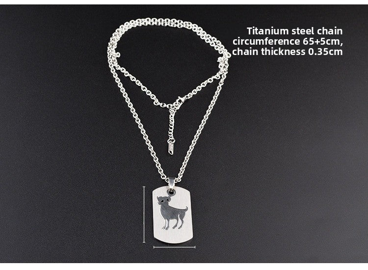 Aries Necklace For Unisex Featuring Hip-Hop Style Made Of Durable Titanium Steel With Snake Chain